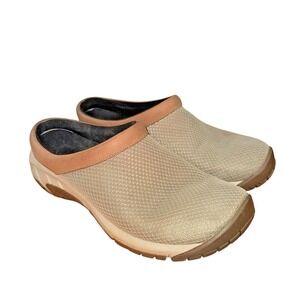 Merrell Encore Breeze 4 Clogs Womens 8.5 Pre-Owned Mules Tan Mesh Slip On Shoes